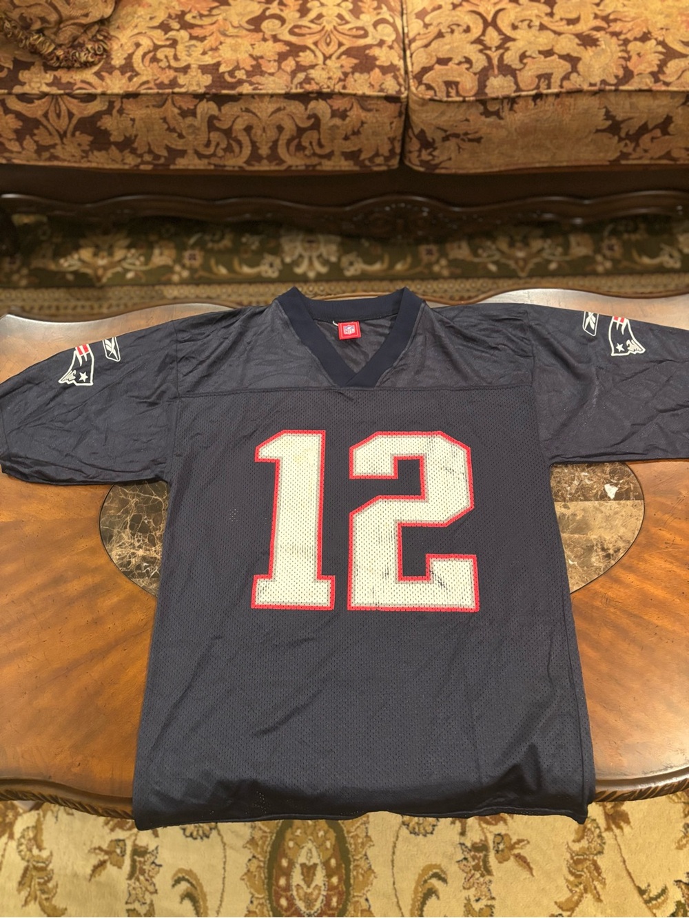 Y2K New England Patriots Tom Brady Reebok Jersey. Size medium